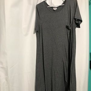 Solid grey Lularoe Carly Xl